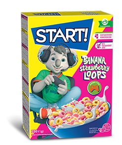 Loops with taste strawberry and banana