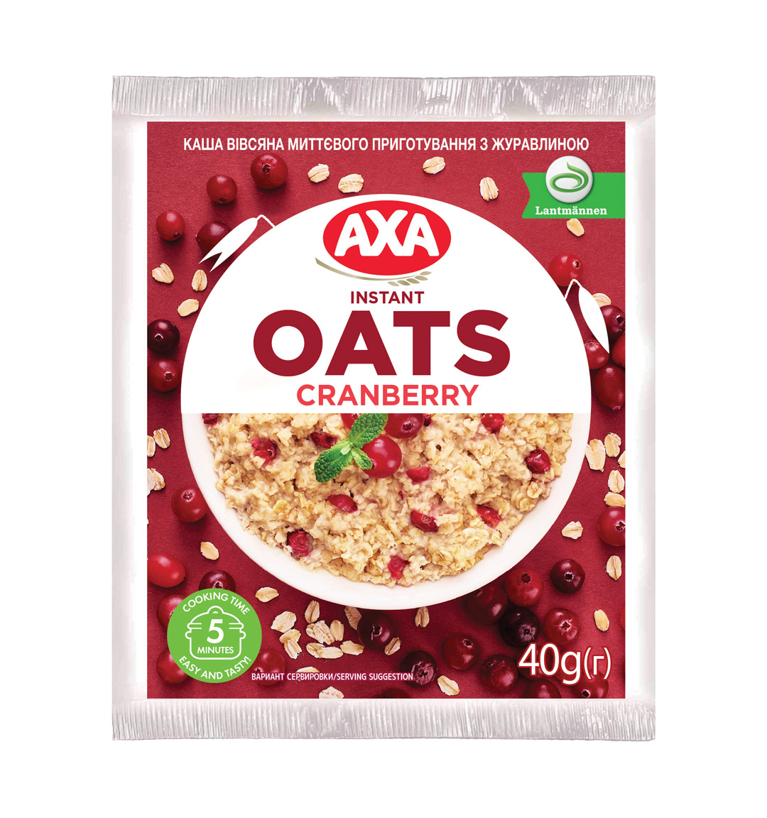 Instant Oat Porridge with cranberries