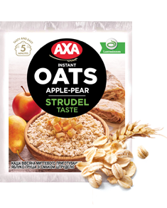 Instant oat porridge «strudel» with apple and pear 